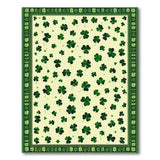 ODIKA Washable Shamrock Green Area Rug - Low Pile Non-Slip St. Patrick's Day Decor