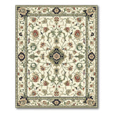 Multi-color and Patterns Ivory Traditional Persian Floral Medallion Rug
