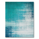 Teal Distressed Vintage Area Rug