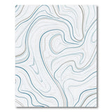 Blue Teal Marble Swirl Abstract Area Rug