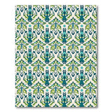 Teal Damask Persian Motif Area Rug