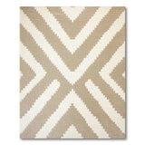 Beige Zigzag Geometric Area Rug