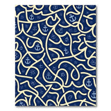 Navy Anchor Nautical Pattern Area Rug
