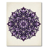 Intricate Purple Mandala Floral Rug