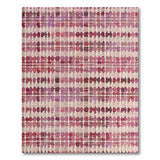Vibrant Pink Geometric Woven Area Rug