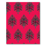 Vibrant Pink Teal Feather Motif Area Rug