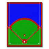 Multi-color and Patterns Geometric Modern Baseball Diamond Field Area Rug