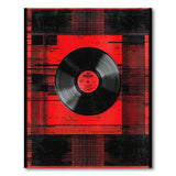 DEEZKZ Red Vinyl Record Distressed Area Rug