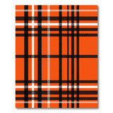 Geometric Modern Orange Bold Orange Black Plaid Area Rug