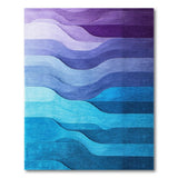 Purple to Teal Ombre Wave Area Rug