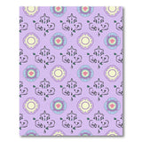 Purple Whimsical Floral Area Rug