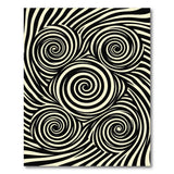 Black White Spiral Swirl Area Rug