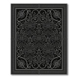 Intricate Black Floral Persian Area Rug