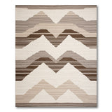 Beige Neutral Layered Peaks Rug