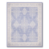 Blue Distressed Vintage Floral Area Rug
