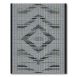 Grey Geometric Diamond Grey Area Rug