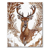 Majestic Spotted Deer Antler Brown Rug