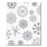 ODIKA Modern Snowflake Pattern Washable Rug - Low Pile Non-Slip Area Rug