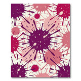 Vibrant Pink Purple Splatter Abstract Area Rug