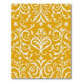 Gold Damask Floral Area Rug