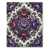 Purple Peony Mandala Area Rug