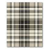 Neutral Beige Plaid Area Rug