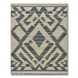 Black and Beige Geometric Diamond Area Rug