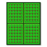 Emerald Shamrock Grid Area Rug
