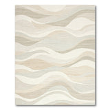 Neutral Wave Abstract Area Rug
