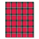 Red Green Plaid Rustic Area Rug