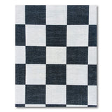 Black White Checkered Geometric Area Rug