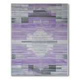Purple Grey Geometric Modern Area Rug