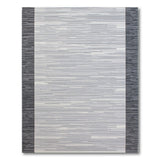 Modern Grey Striped Area Rug with Black Borders