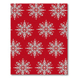 Festive Red Snowflake No. 8 Area Rug