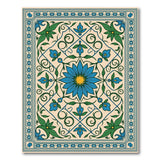 Ornate Blue Lotus Persian Area Rug