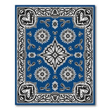 Navy Blue Intricate Persian Border Area Rug