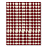 Burgundy Gingham Check Area Rug