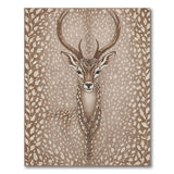 Majestic Spotted Deer Oak Leaf Area Rug