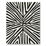Geometric Modern Black and White Bold Zebra Stripe Black White Area Rug
