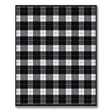Black White Gingham Checkered Area Rug