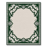Ornate Green Elephant Border Area Rug