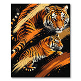 Majestic Tiger Mother Cub Orange Rug