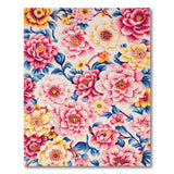 Multi-color and Patterns Vibrant Pink Yellow Floral Area Rug