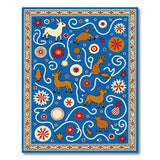 Blue Heritage Tribal Goat Star Rug