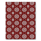 Red Snowflake Tribal Pattern Area Rug
