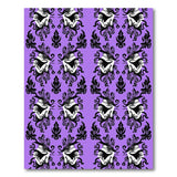 Purple Damask Floral Area Rug