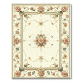 Floral Vintage Elegant Floral Vintage Cream Area Rug