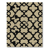 Distressed Vintage Quatrefoil Trellis Rug