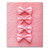 Whimsical Pink Linen Bow Shag Area Rug