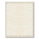Beige Trellis Grid Area Rug